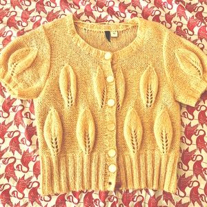 Light pink short sleeve cardigan